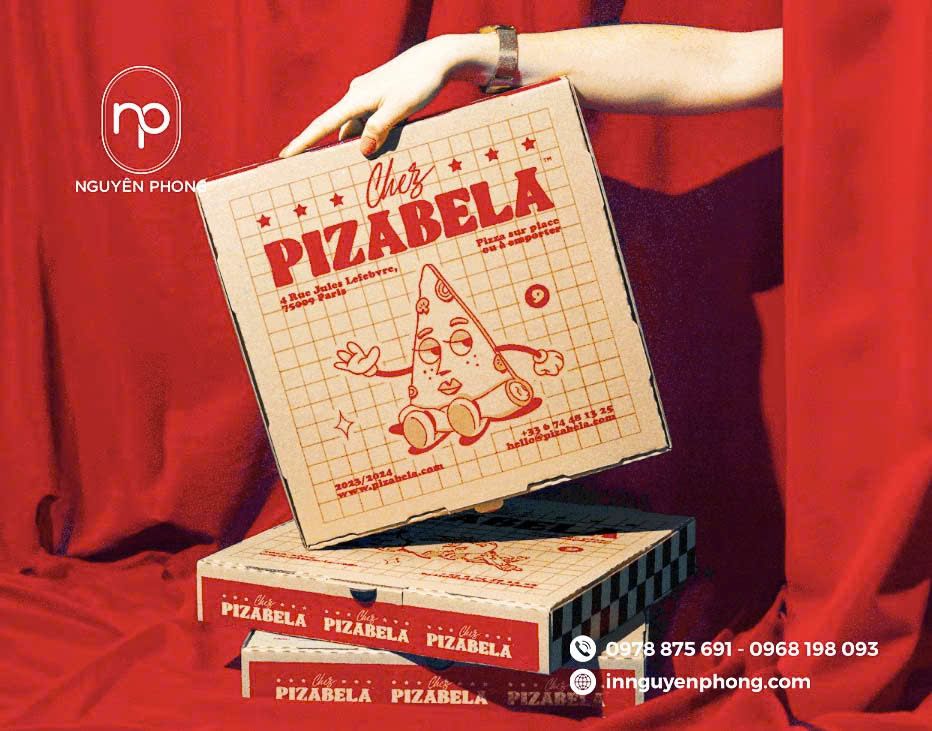 Thiết kế Hộp đựng bánh pizza phổ biến tại các cửa hàng 